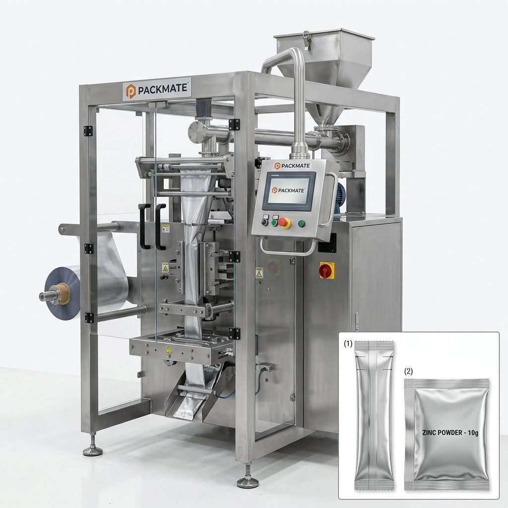 Automated Packaging System for Industrial Powder Sachets and Stick Packs