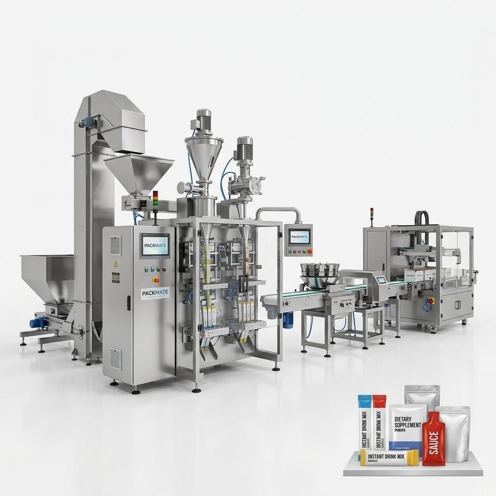 Tailored granule powder and liquid filling lines for food and pharmaceutical industries